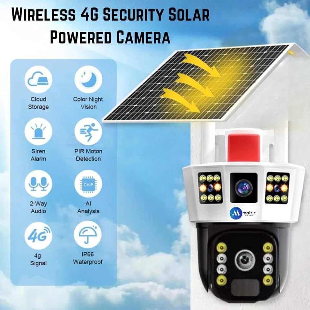 Solar 4G camera for outdoor with 2way talk