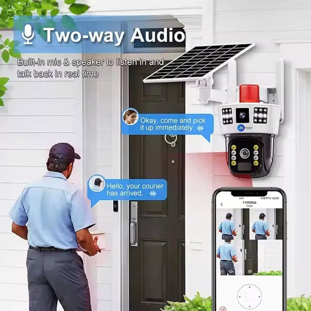 Solar 4G camera for outdoor with 2way talk
