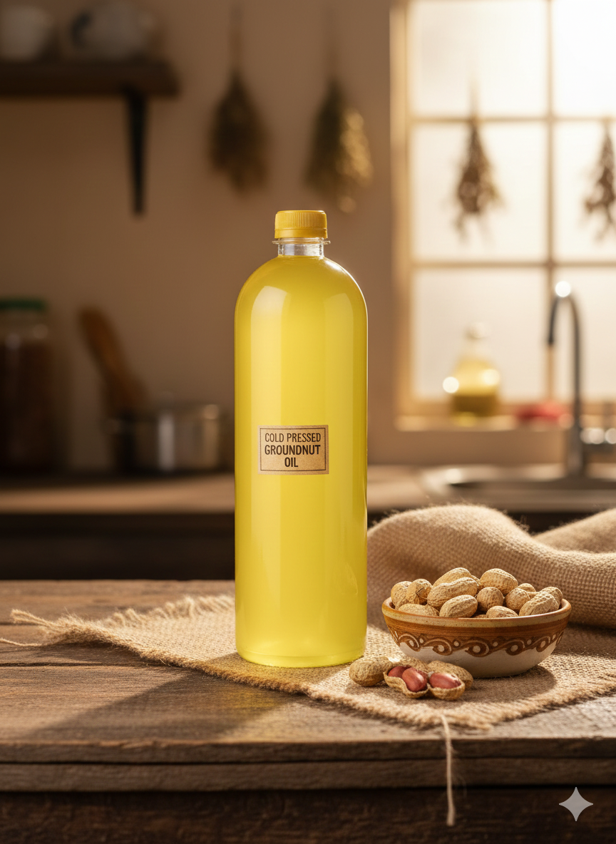 Madhugiri Heritage : Wooden Cold Pressed Ground Nut Oil