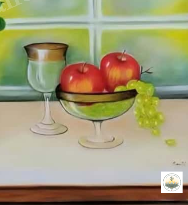 Still Life Painting with Violin and Yellow Roses