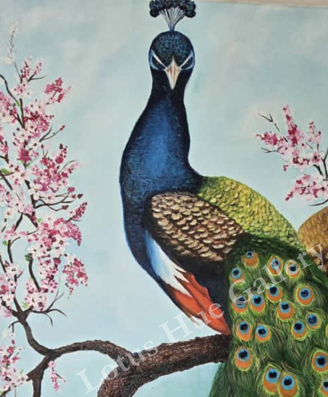 Majestic Peacocks in Spring Bloom