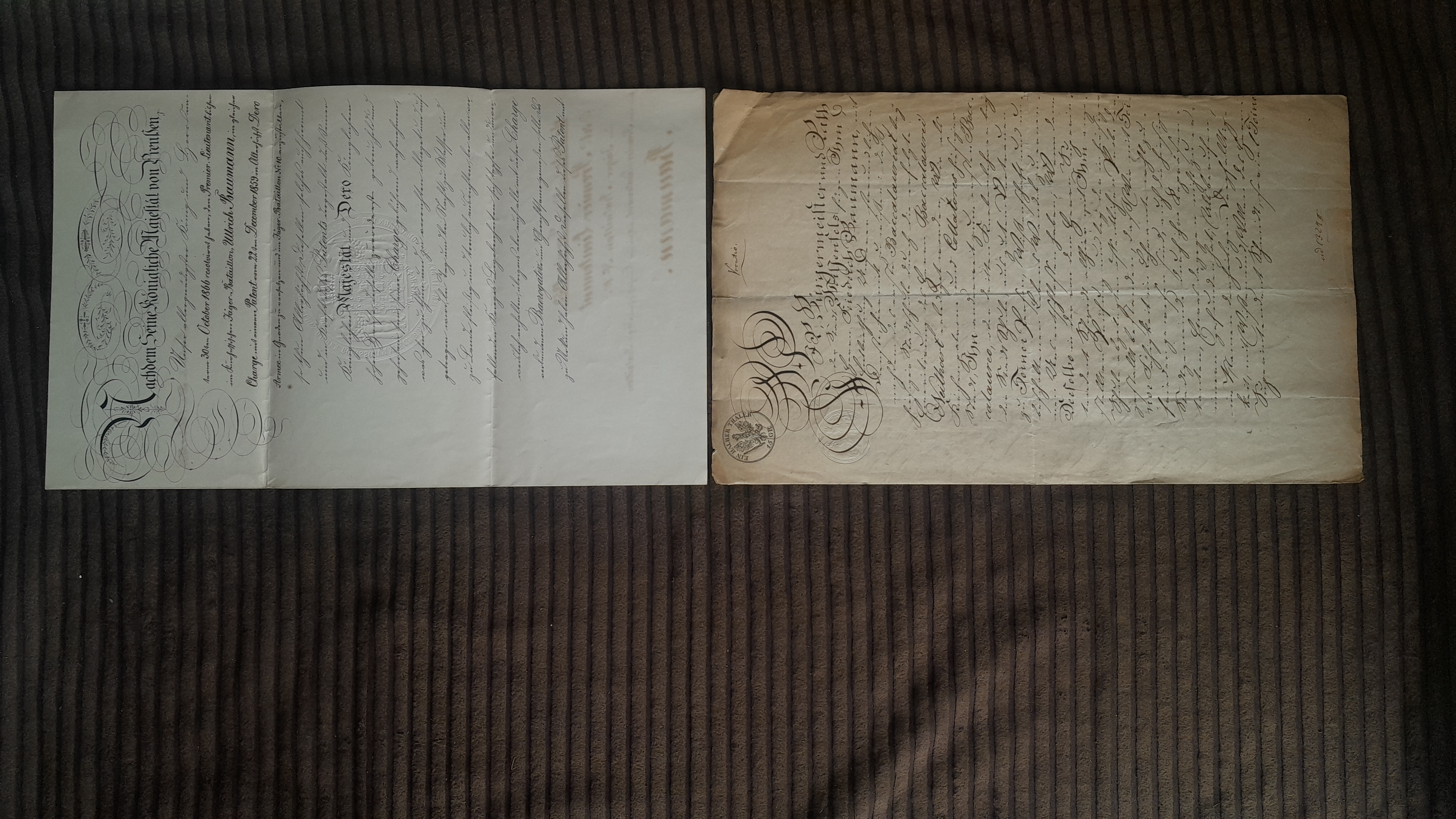 Antike handgeschriebene Dokumente