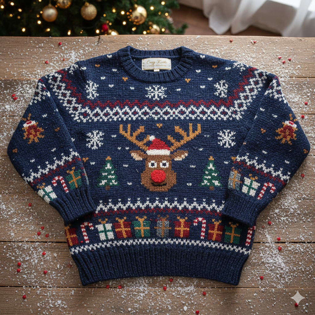 Suéter navideño de reno