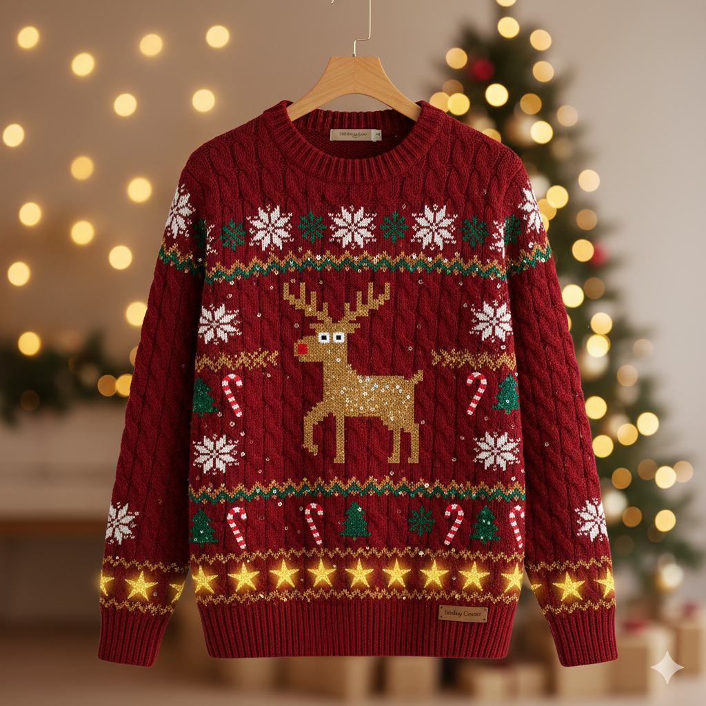 Suéter navideño de reno