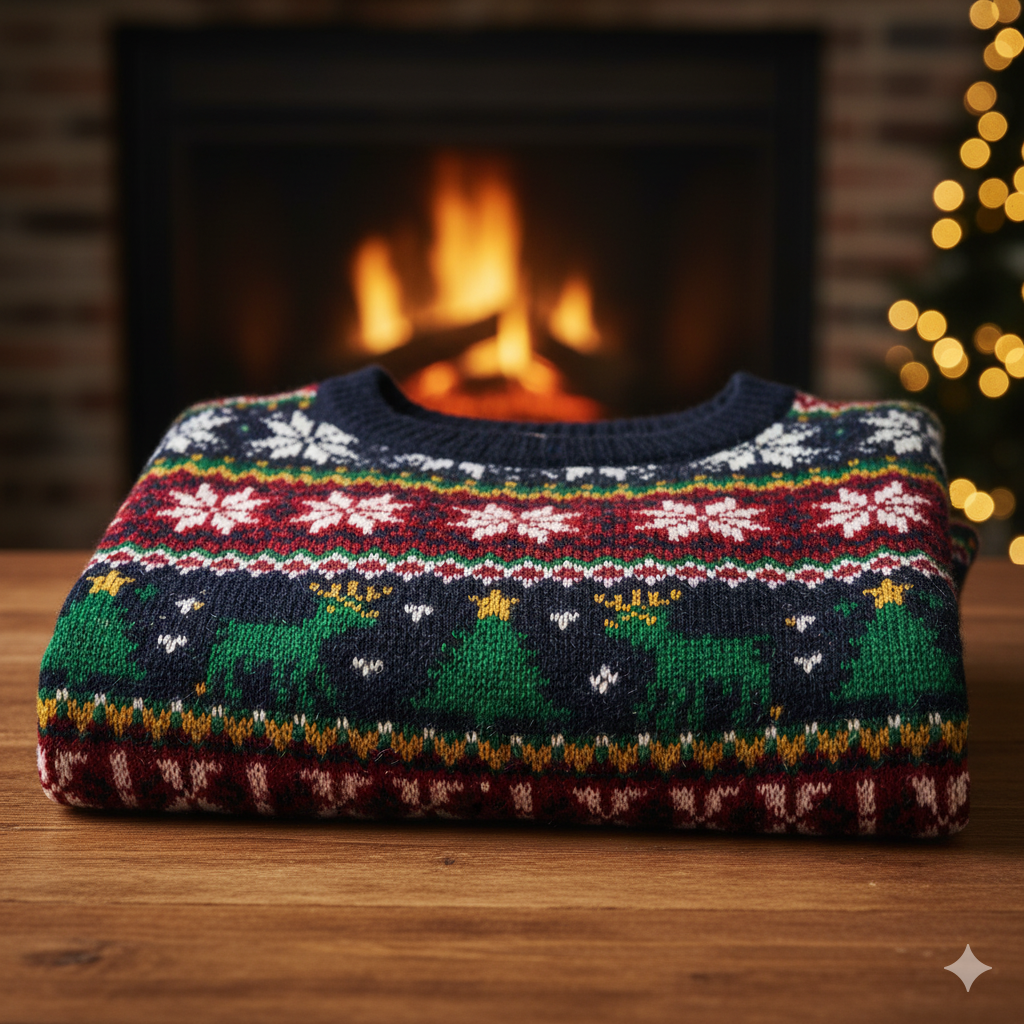 Suéter navideño de lana