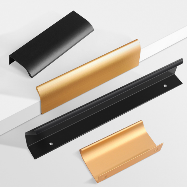 Aluminum Side-Mount Invisible Edge Pull Handle: Flush Cabinet Door Side Handle – Luxury Minimalist Metal Invisible Pull