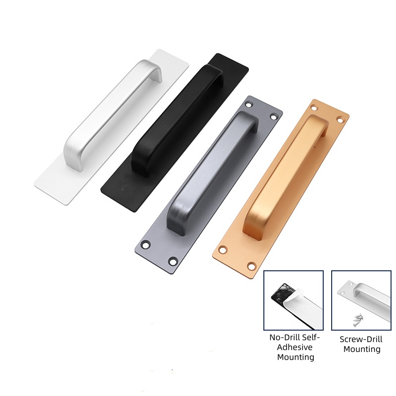 Sliding Door Pull Handle: Premium Aluminum, Dual Installation for Cabinets & Wardrobes