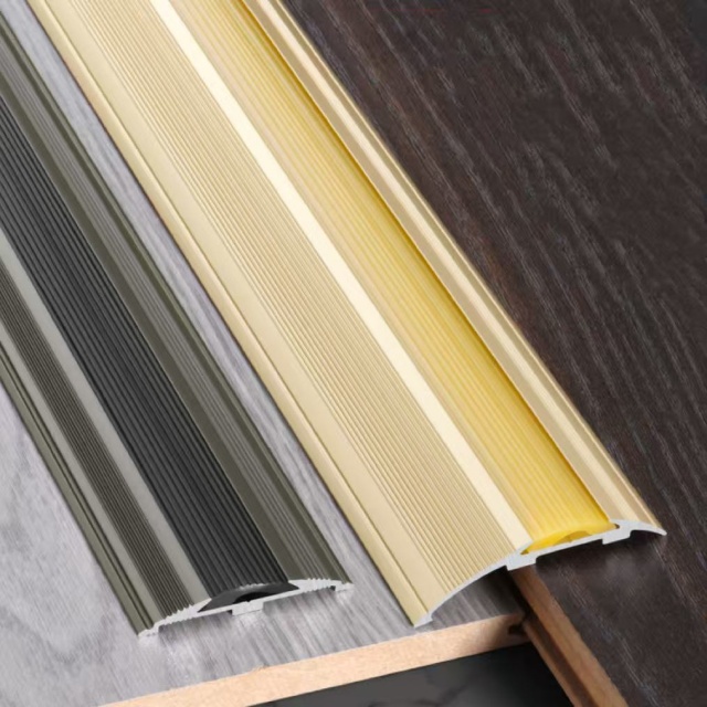 Aluminum Rubber Anti-Slip Flush Trim: Aviation-Grade Aluminum Floor Seam Strip – Multi-Color Wear-Resistant Edge Trim