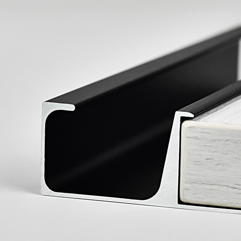 Aluminum G Shape Slotless Handle for Kitchen Cabinet and Bedroom Wardrobe