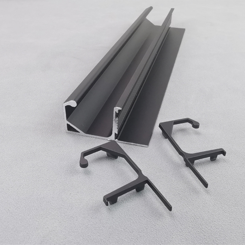 Modern Minimalist G-Shaped Slotless Cabinet Handle - Alloy Hidden Pull for Kitchen & Wardrobe