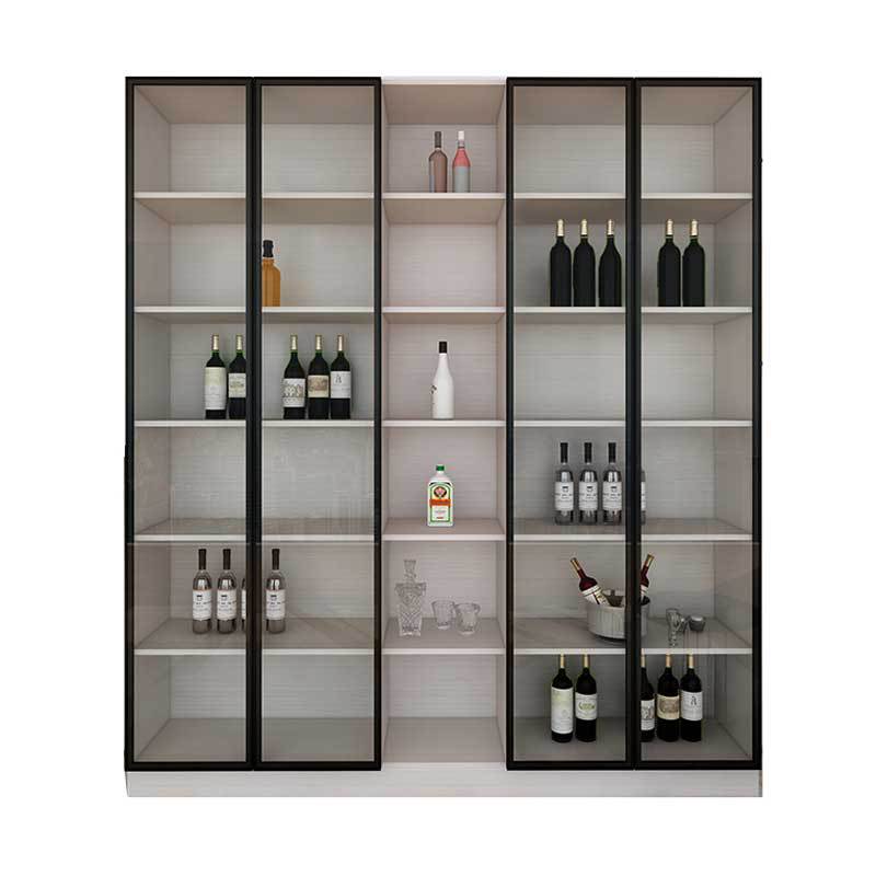 Luxury Aluminum Glass-Door Wine Cabinet: Smart Sensor-Lit Wine Storage Cabinet – Large-Capacity Display Unit for Living/Dining Rooms