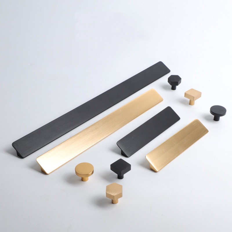 45° Bevel Cabinet Handles: Luxury Black Gold Fingerprint-Resistant Furniture Hardware