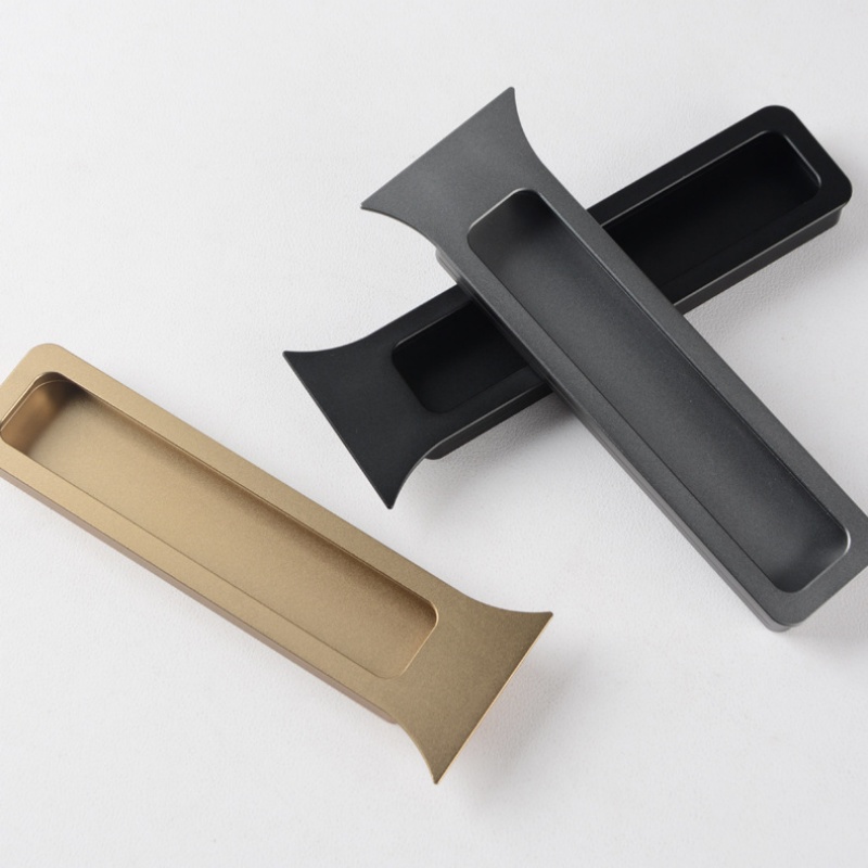 Aluminum Alloy Invisible Fish-Tail Cabinet Handle - Rustproof, Easy Install & 4 Colors