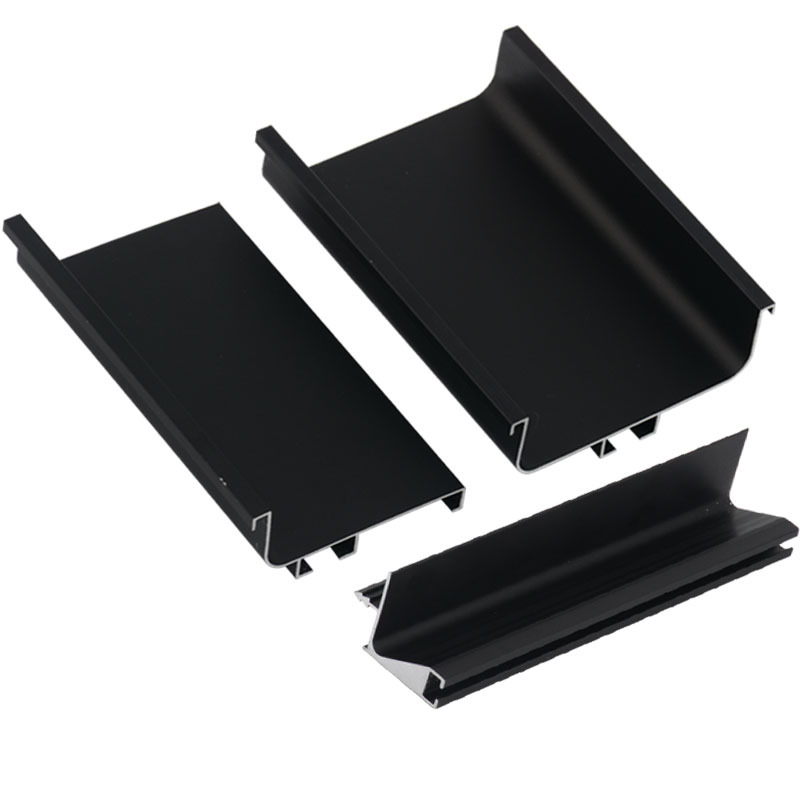 Matte Black C-Type Recessed Aluminum Handle | Slot-Free Cabinet Door Essential, Custom Sizes, Minimalist Hidden Grip