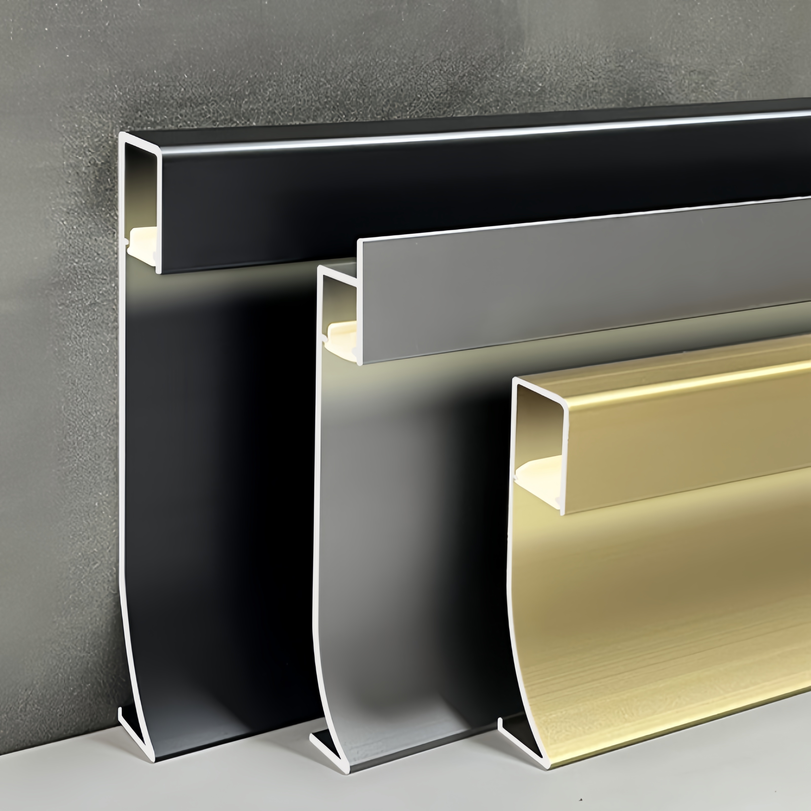 Waterproof LED Aluminum Floor Skirting Baseboard: Modern Decorative Lighting Profile