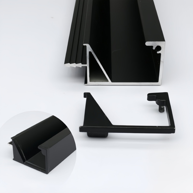 G-Shape Cabinet Handle with Triangle End Caps: Sleek Aluminum Furniture Pulls