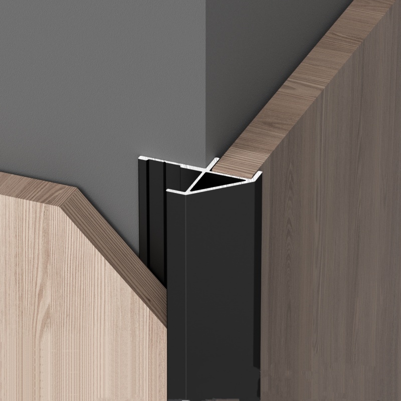 Aluminum Alloy Wall Panel Beveled Corner Trim: Waterproof, Easy-Install Decor Strip