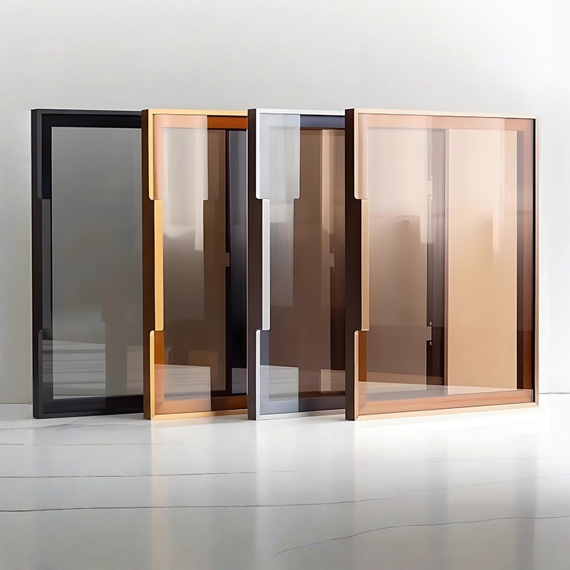 Aluminum Alloy Wardrobe Glass Door with Pin Hinge - Customizable, Rust-Proof & Sleek Design