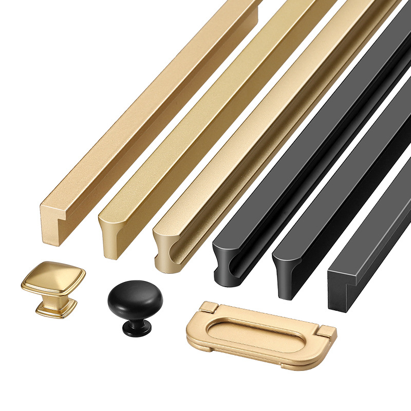 Minimalist Long Aluminum Alloy Handle | Multi-Color & Sizes, "Line Aesthetic Grip" for Cabinets/Wardrobes, Comfortable & Stylish