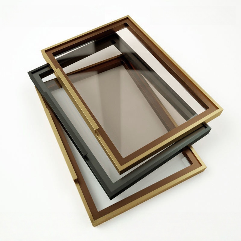 Ultra-Slim Light Luxury Aluminum Glass Cabinet Doors - 1.8mm Thick Frame & 3C Tempered Glass