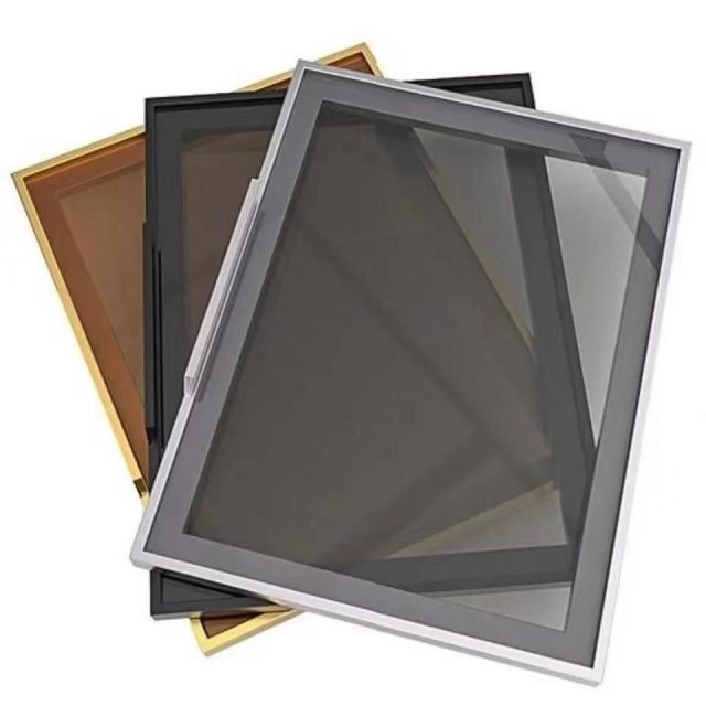 Aluminum Framed Glass Cabinet Doors: 3C Tempered Glass for Wardrobes&Kitchen Cabinets–Customizable Luxury Metal-Frame Doors