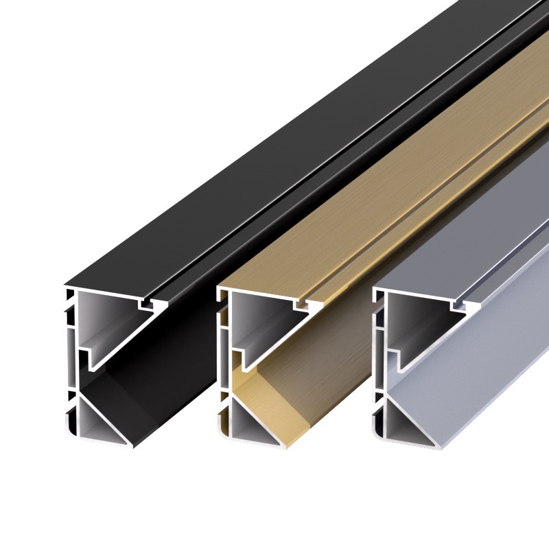 Aluminum Integrated LED Cabinet Handle Profile - Hidden Light & Handle-Free Design