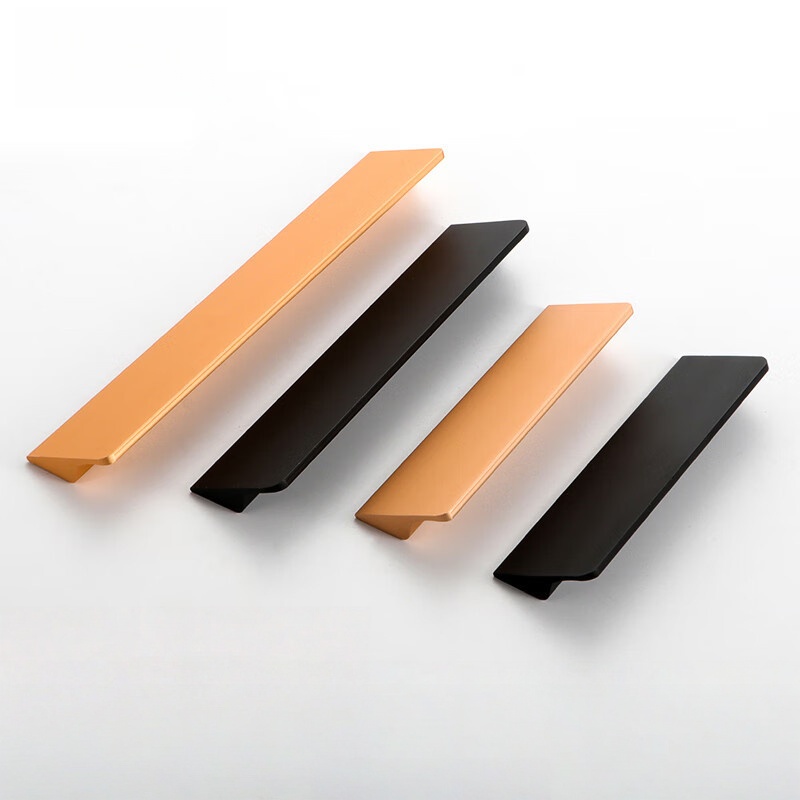 Nordic Minimalist Blade Cabinet Handle - Anodized Aluminum, Rust-Proof Ergonomic Grip