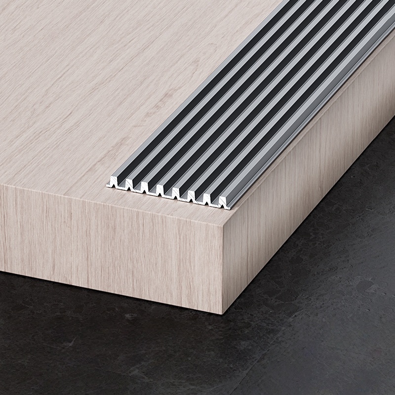 Aluminum Flat Anti-Slip Strips for Stairs & Ramps – Durable, Non-Slip, Weather-Resistant