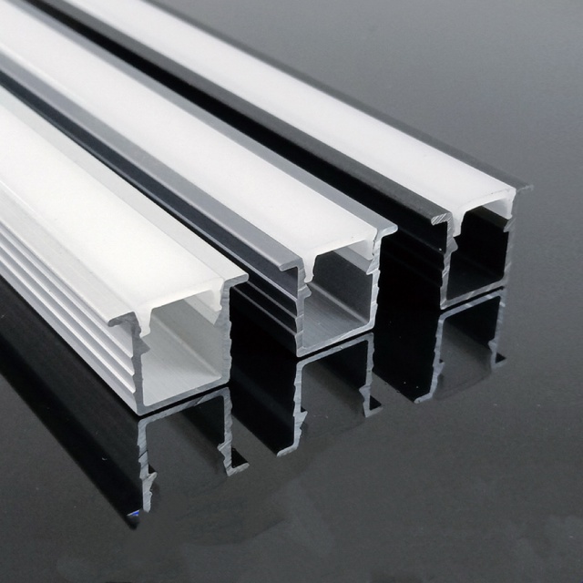 Aluminum LED Strip U-Channel: Surface/Recessed Mounting Housing – Customizable, Durable & Light-Diffusing