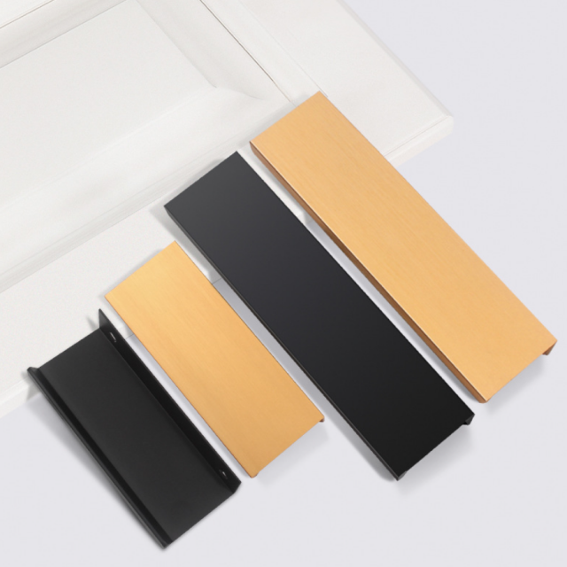 Aluminum Side-Mount Invisible Edge Pull Handle: Flush Cabinet Door Side Handle – Luxury Minimalist Metal Invisible Pull