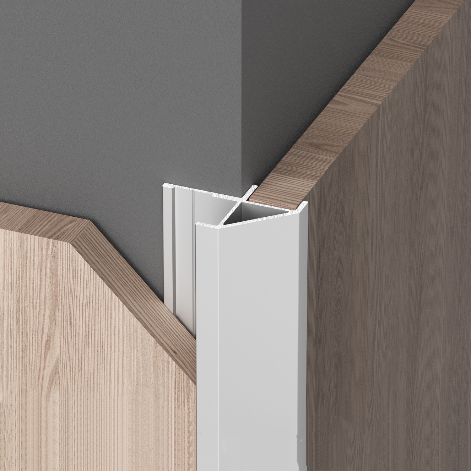 Aluminum Alloy Wall Panel Beveled Corner Trim: Waterproof, Easy-Install Decor Strip