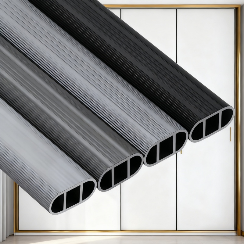 Rust-Resistant Aluminum Alloy Clothes Rail: Multi-Color Light Luxury for Flexible Wardrobe & Store Storage