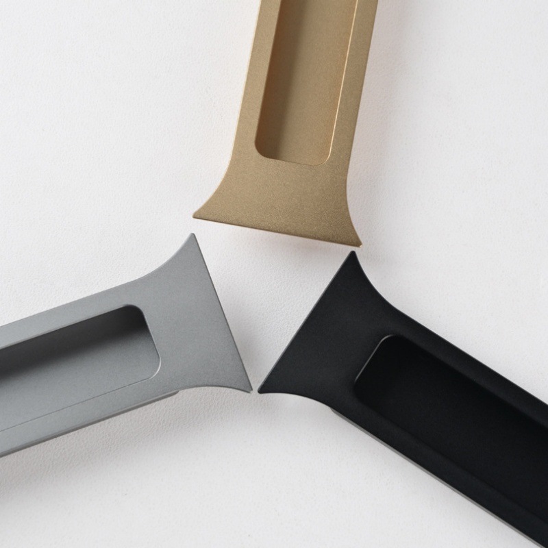 Aluminum Alloy Invisible Fish-Tail Cabinet Handle - Rustproof, Easy Install & 4 Colors