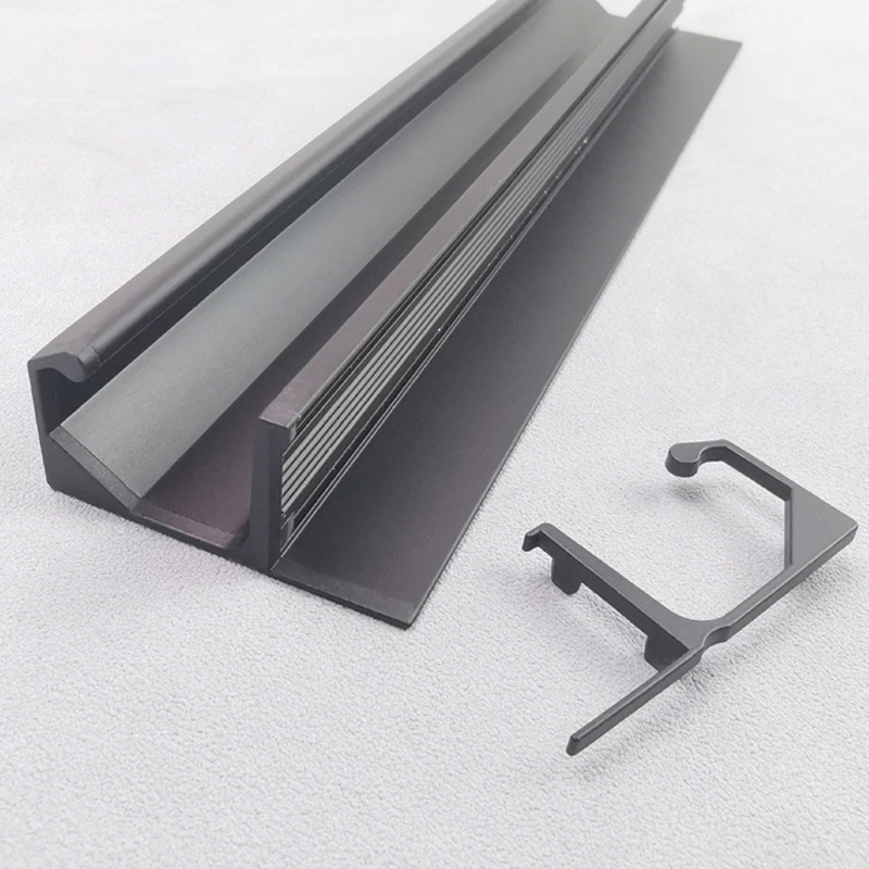 Modern Minimalist G-Shaped Slotless Cabinet Handle - Alloy Hidden Pull for Kitchen & Wardrobe