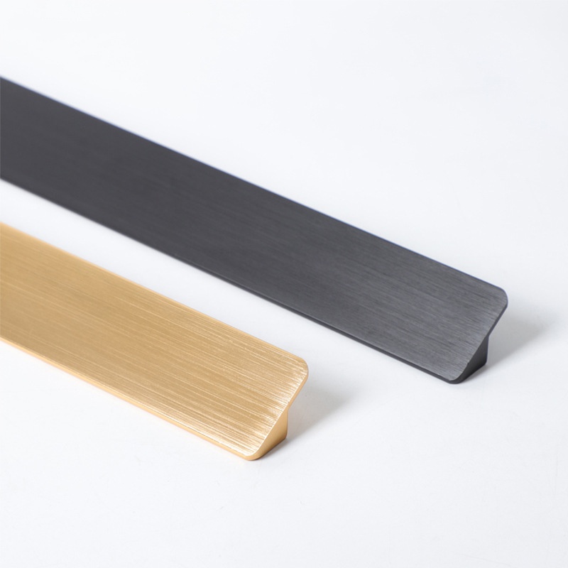 45° Bevel Cabinet Handles: Luxury Black Gold Fingerprint-Resistant Furniture Hardware
