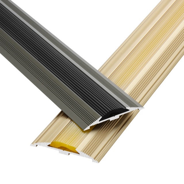 Aluminum Rubber Anti-Slip Flush Trim: Aviation-Grade Aluminum Floor Seam Strip – Multi-Color Wear-Resistant Edge Trim