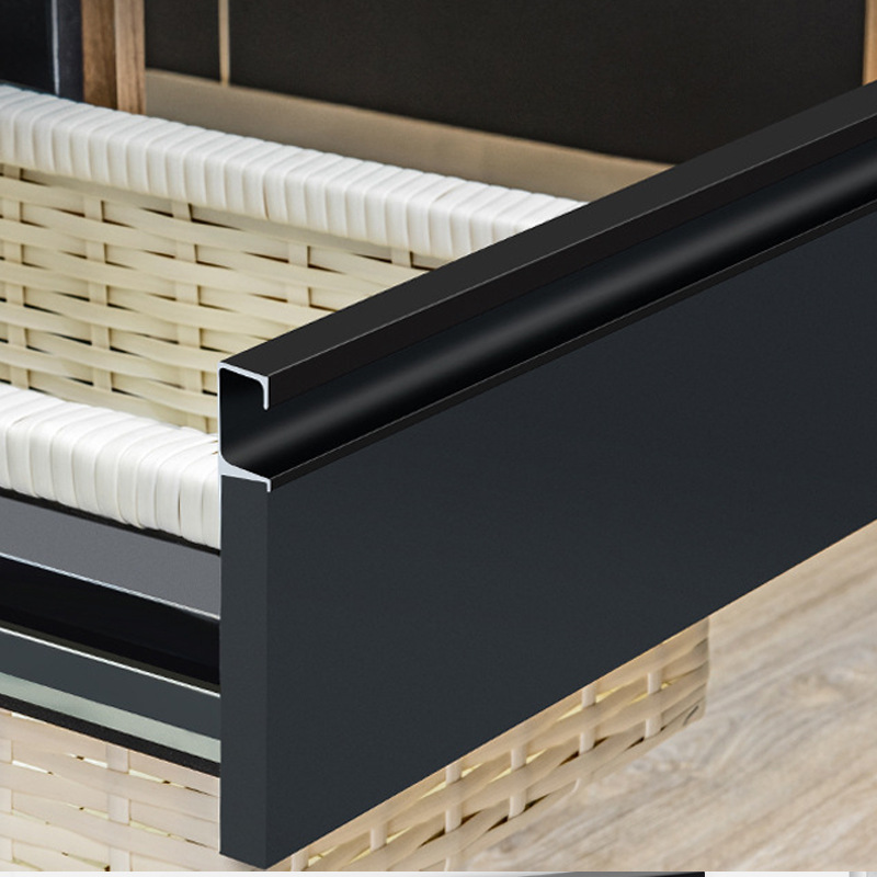 Aluminum G Shape Slotless Handle for Kitchen Cabinet and Bedroom Wardrobe