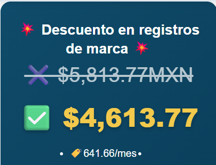 Descuento ESPECIAL en Registro de Marca