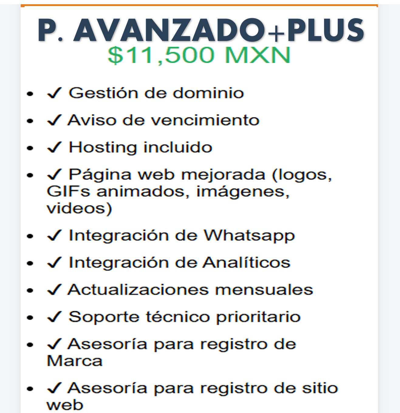 Plan Avanzado Plus
