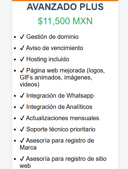 Plan Avanzado Plus