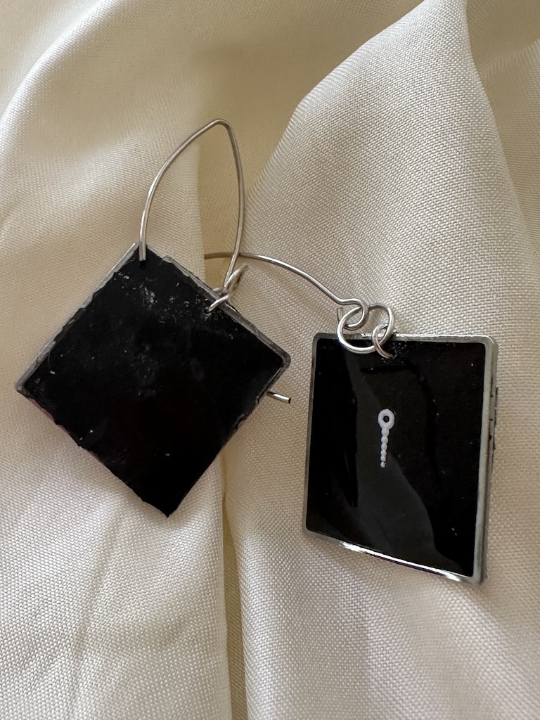 Minimalist Geometric Key Earrings