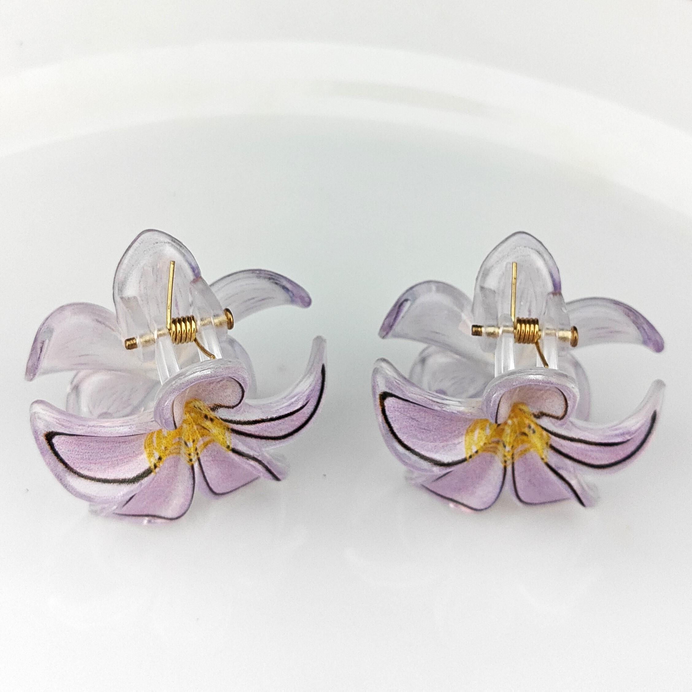Mini Flower Claw Clip - Lavender 