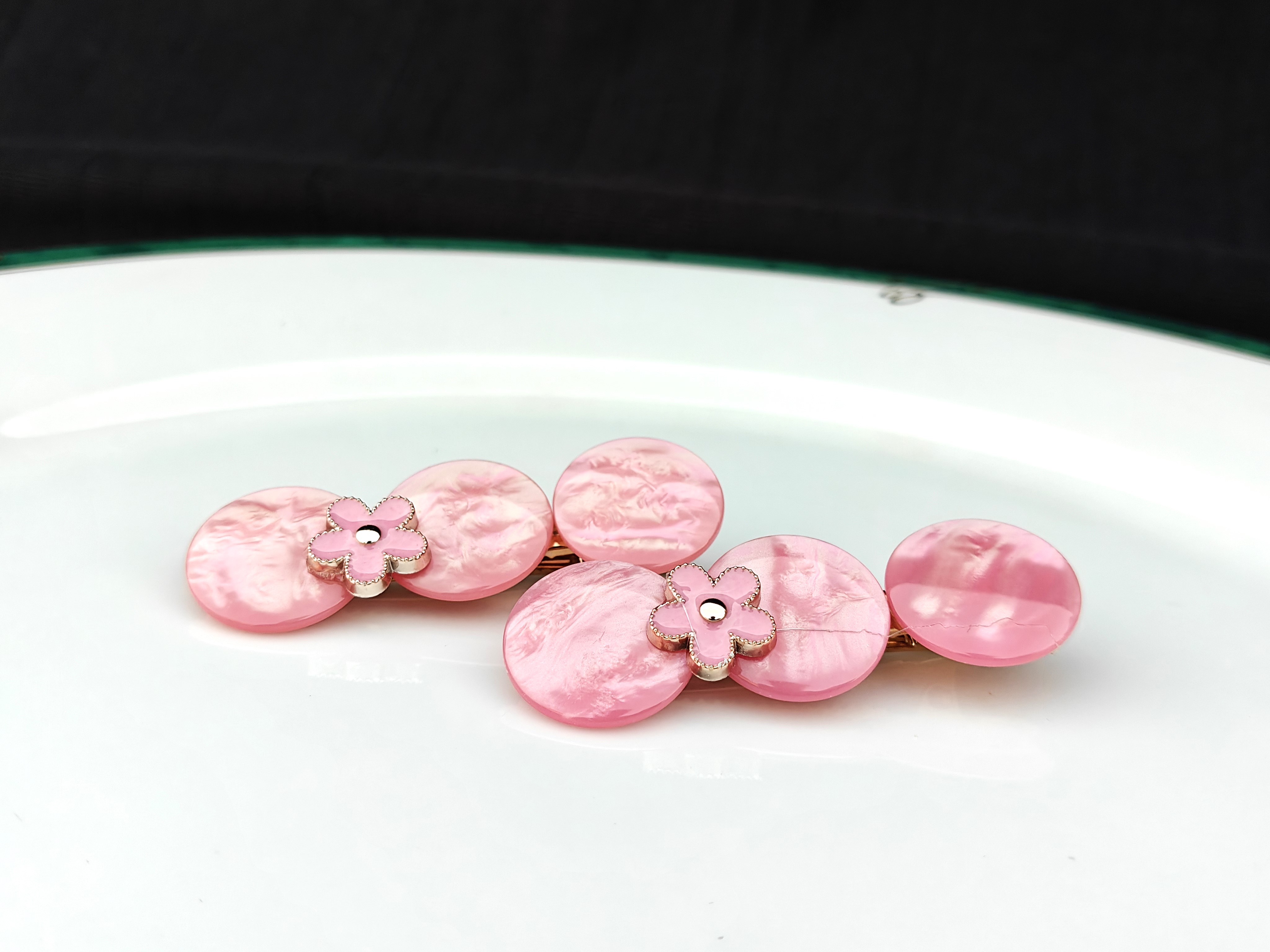 Pink Floral Hairpin