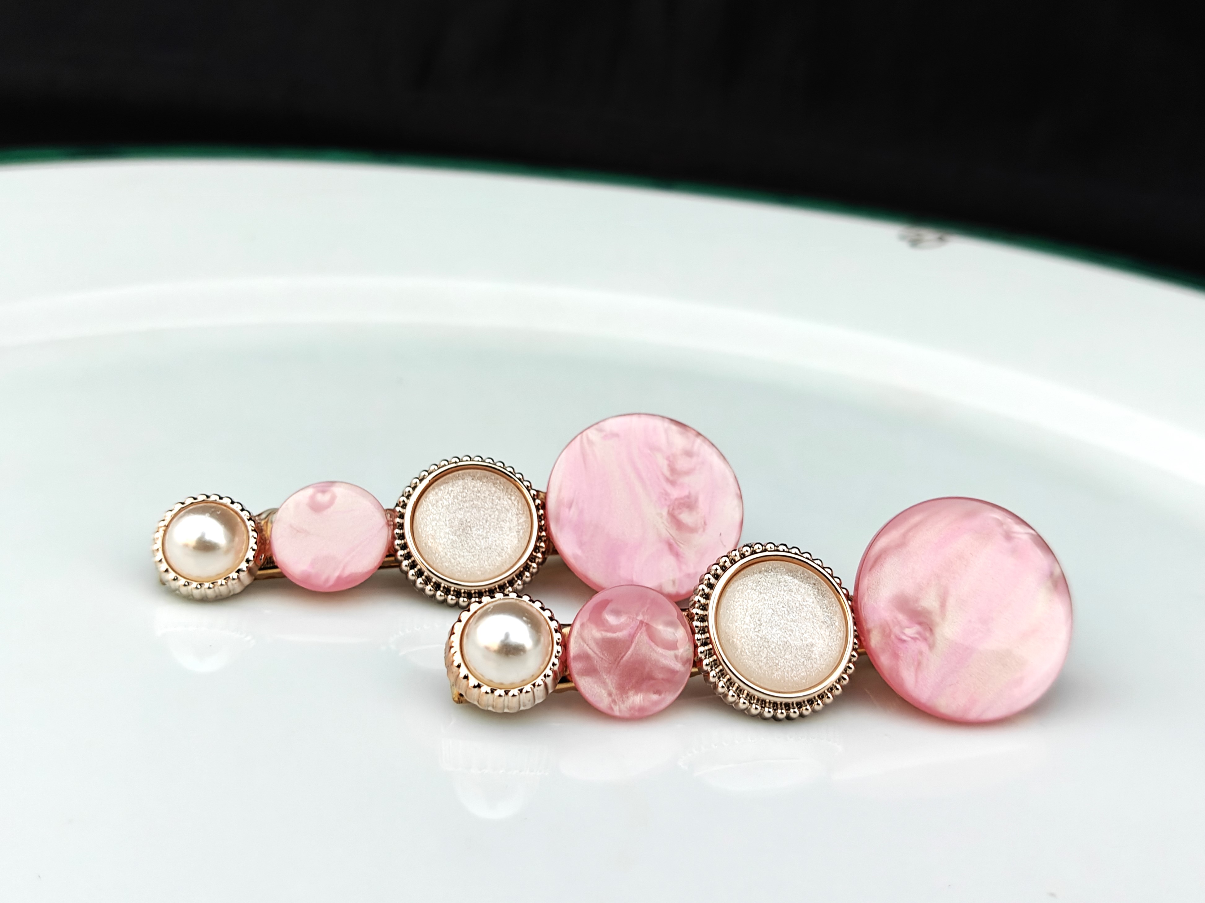 Marbled Pearl Snap Hairpin