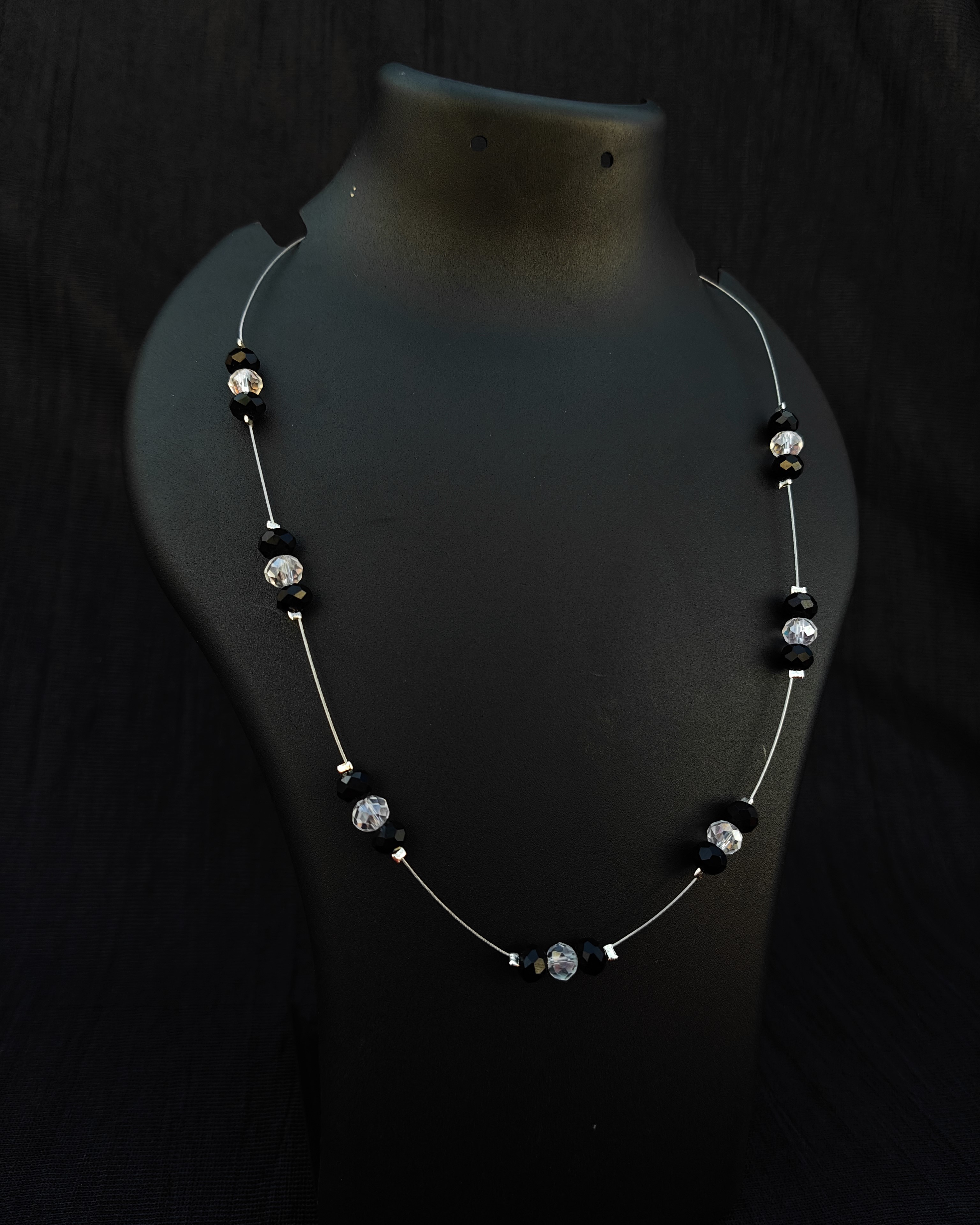 Ebony & Crystal Bead Chain