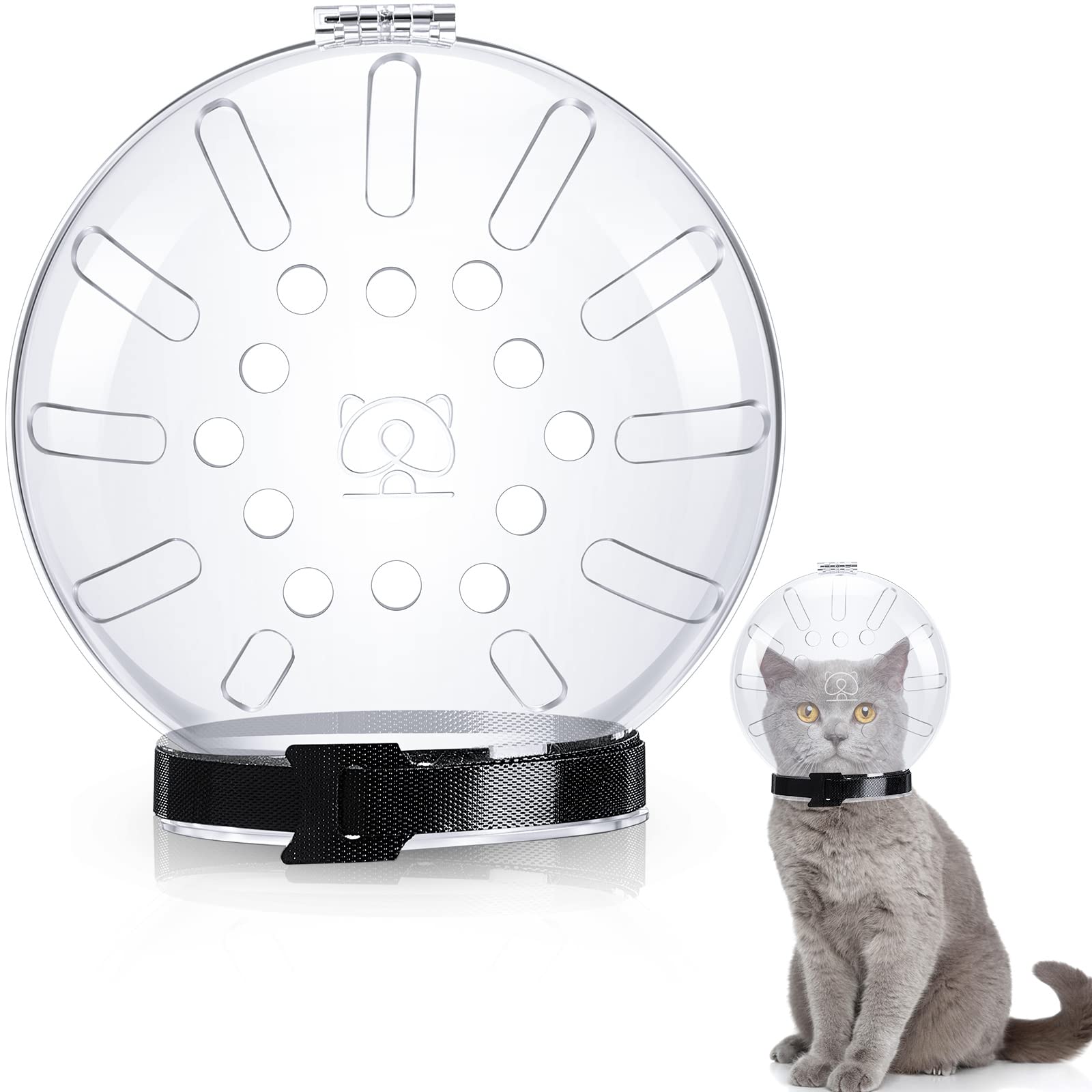 Transparent Cat Recovery Collar. GREAT for GROOMING/NAILS !!!!