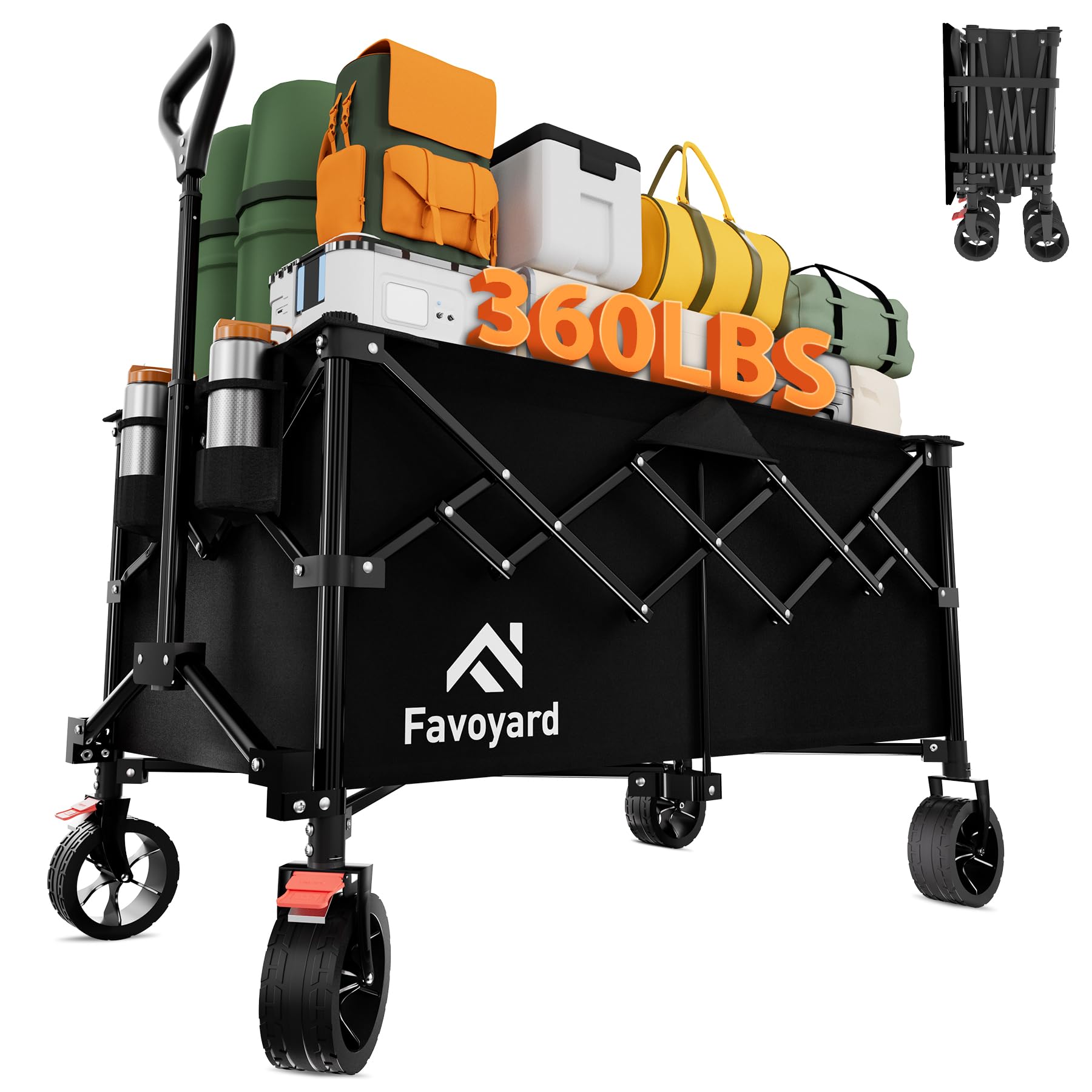 Favoyard Folding Utility Wagon
