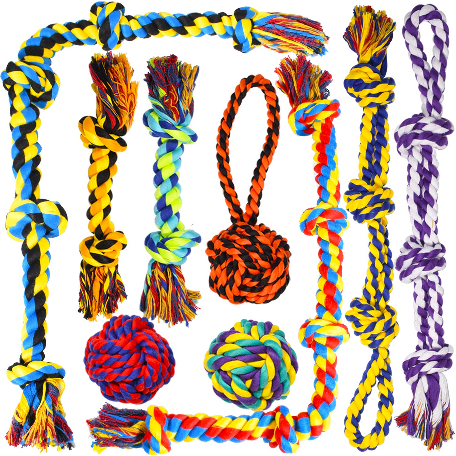 Colorful Rope Dog Toys Set