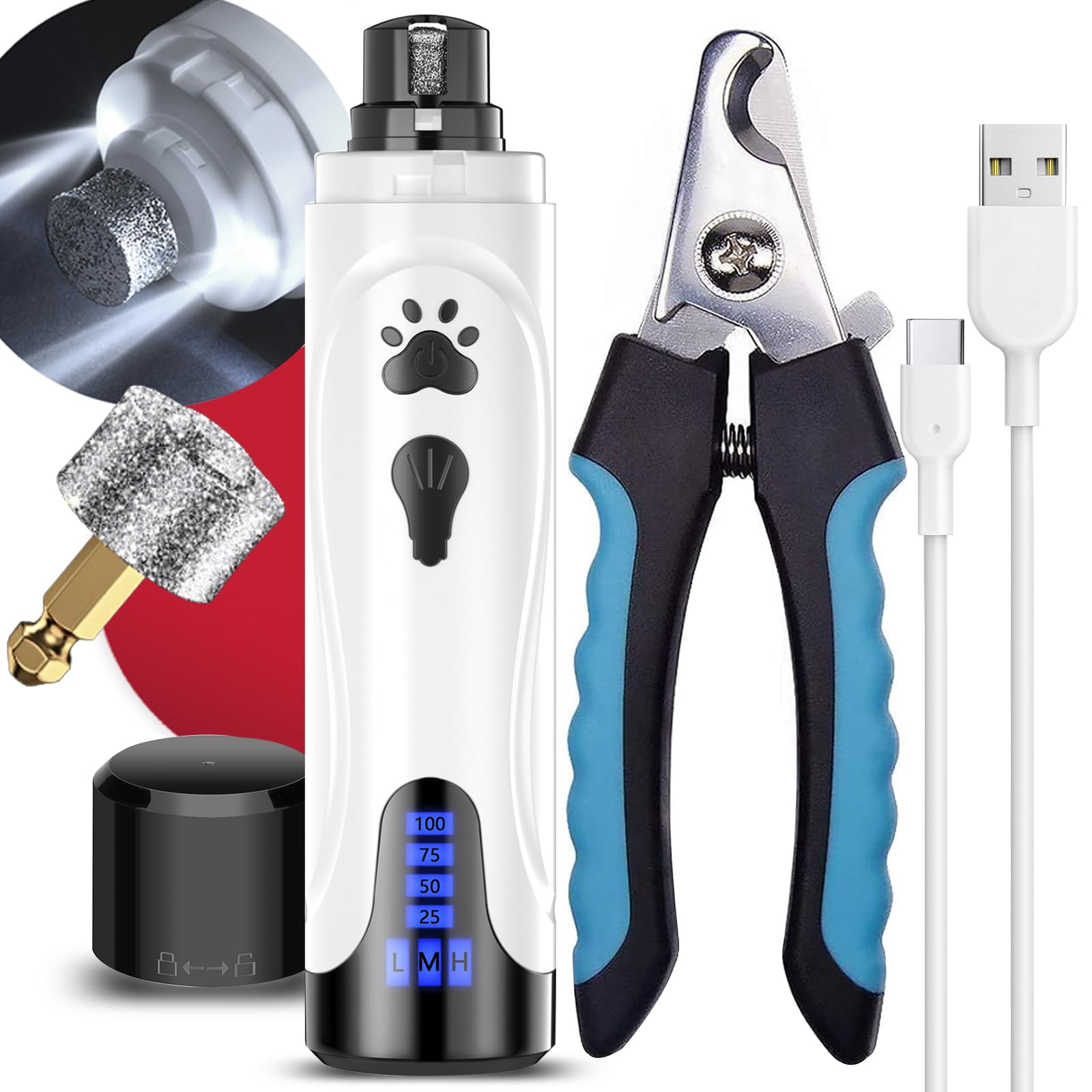 Pet Nail Grinder and Clipper Set