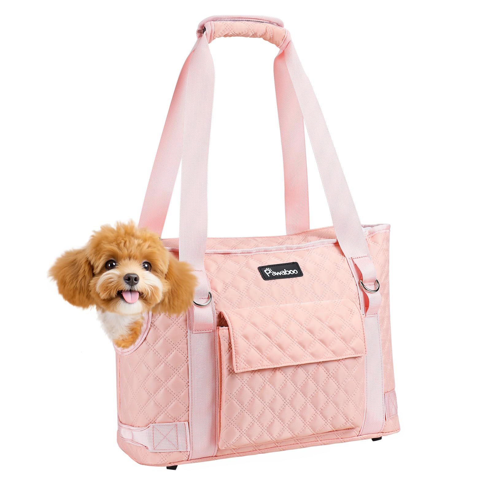 Pink Quilted Pet Carrier Bag